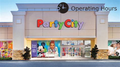 party city hours|what time party city close.